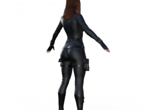 Black Widow Realistic Character 3D Model