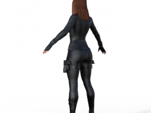 Black Widow Realistic Character Model 3D