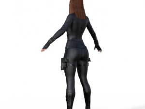 Black Widow Realistic Character 3D Model