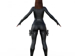 Black Widow Realistic Character 3D Model