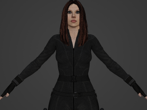 Black Widow Realistic Character Model 3D