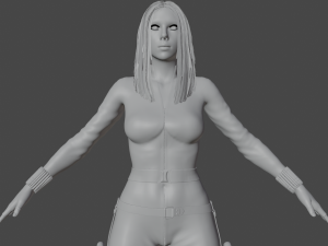 Black Widow Realistic Character Model 3D