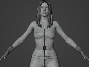 Black Widow Realistic Character Model 3D