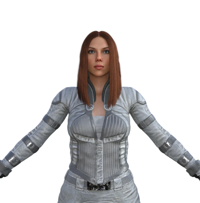 Black Widow Version 2 Realistic Character 3D Model .c4d .max .obj .3ds .fbx .stl .blend 