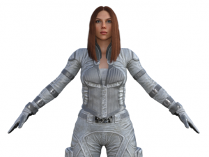 Black Widow Version 2 Realistic Character Modello 3D