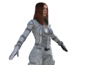 Black Widow Version 2 Realistic Character Modello 3D