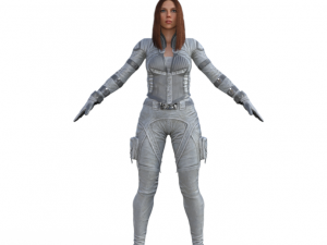 Black Widow Version 2 Realistic Character Modello 3D