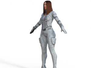 Black Widow Version 2 Realistic Character Modello 3D