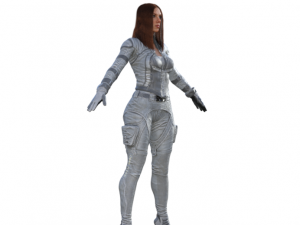 Black Widow Version 2 Realistic Character Modello 3D