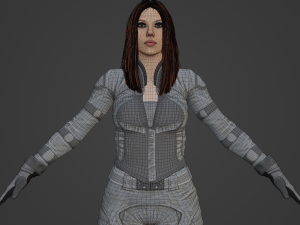 Black Widow Version 2 Realistic Character Modello 3D