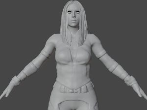 Black Widow Version 2 Realistic Character Modello 3D