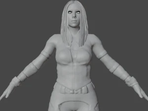 Black Widow Version 2 Realistic Character 3D Model