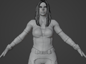 Black Widow Version 2 Realistic Character Modello 3D