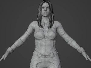 Black Widow Version 2 Realistic Character 3D Model