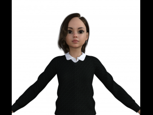 Schoolgirl Realistic Character 3D Model