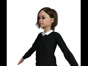 Schoolgirl Realistic Character 3Dモデル