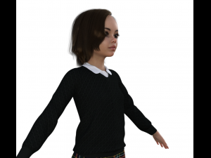 Schoolgirl Realistic Character 3Dモデル