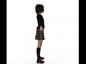 Schoolgirl Realistic Character 3Dモデル