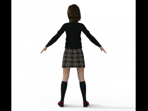 Schoolgirl Realistic Character 3Dモデル
