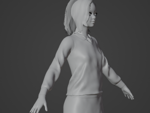 Schoolgirl Realistic Character 3Dモデル