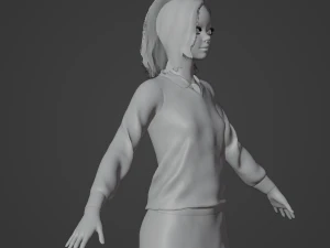 Schoolgirl Realistic Character 3D Model