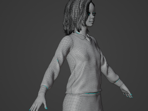 Schoolgirl Realistic Character 3Dモデル