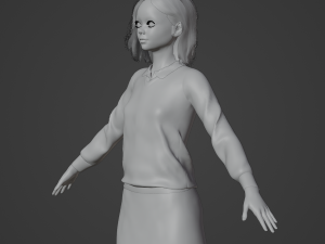 Schoolgirl Realistic Character 3Dモデル