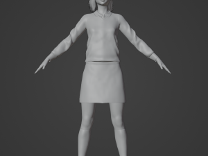Schoolgirl Realistic Character 3Dモデル
