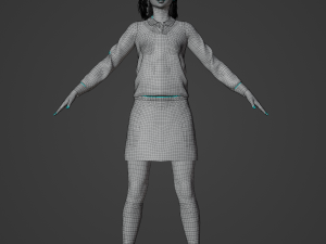 Schoolgirl Realistic Character 3Dモデル