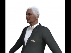 Old Man in Suit Modello 3D