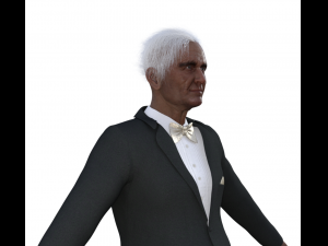 Old Man in Suit Modello 3D