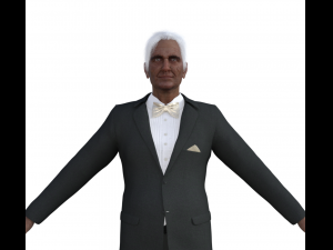 Old Man in Suit Modello 3D