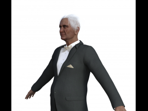 Old Man in Suit Modello 3D