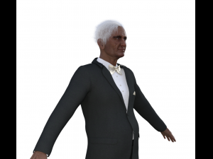 Old Man in Suit Modello 3D