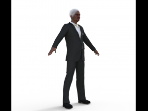 Old Man in Suit Modello 3D