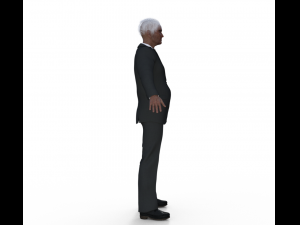 Old Man in Suit Modello 3D