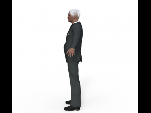 Old Man in Suit Modello 3D