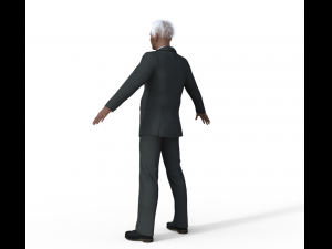 Old Man in Suit Modello 3D