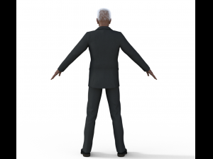 Old Man in Suit Modello 3D
