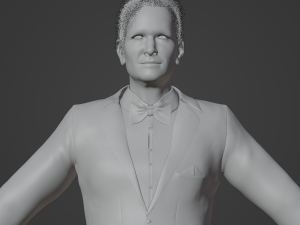 Old Man in Suit Modello 3D