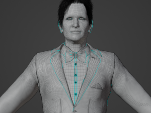 Old Man in Suit Modello 3D