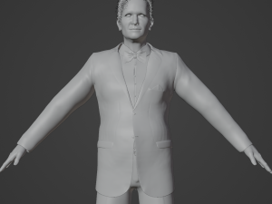 Old Man in Suit Modello 3D