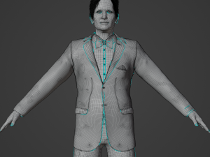 Old Man in Suit Modello 3D