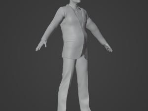Old Man in Suit Modello 3D