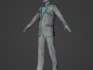 Old Man in Suit Modello 3D