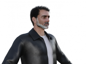 Negan Realistic Character Model 3D