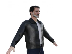 Negan Realistic Character 3D Model