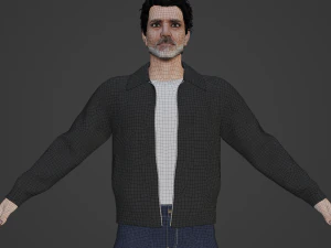 Negan Realistic Character 3D Model
