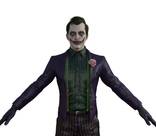 The Joker Realistic Character 3D Model .c4d .max .obj .3ds .fbx .stl .blend 