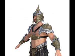 Medieval Warrior Realistic Character 3D Model